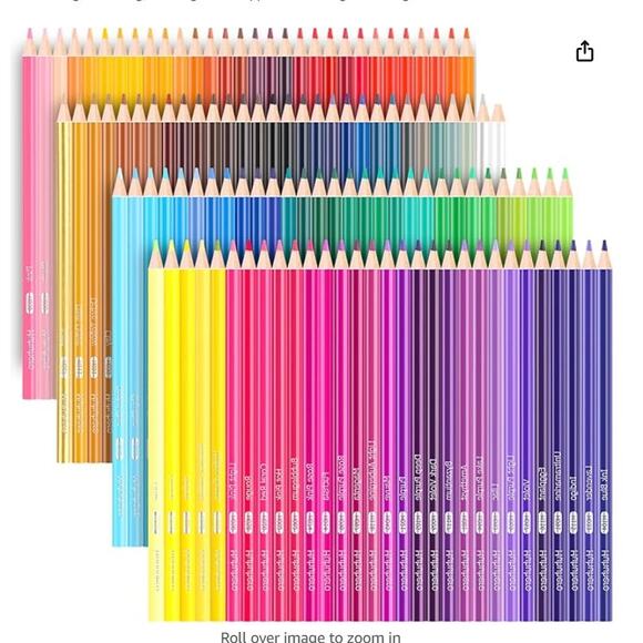 120 pc. Soft Core Oil Based Coloring pencils No Repeated Colors & color chart - Picture 3 of 7